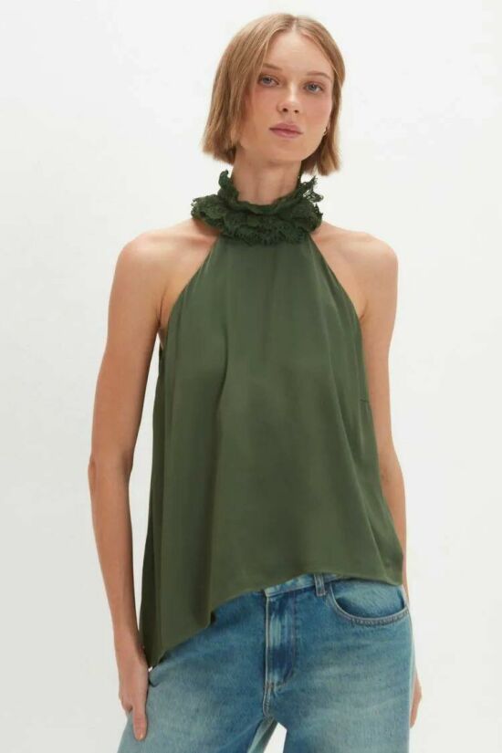 Imagem de Blusa Glória Verde Soho Le Blog